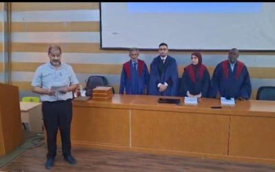 مناقشة رسالة ماجستير مميزة عن تحضير وتوصيف وتقييم مركبات الإينامين